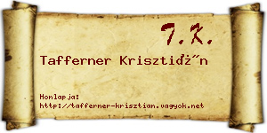 Tafferner Krisztián névjegykártya