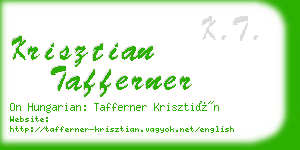 krisztian tafferner business card